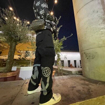 Harajuku Y2k New Vintage Cargo Pants Women Fashion Setwear