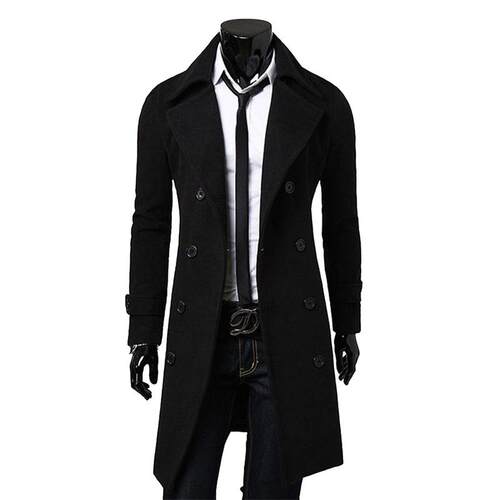 Fashion Brand Autumn Jacket Long Trench Coat Men High Qualit