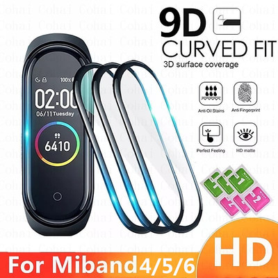 9D Film For Xiaomi mi band 7 5 4 6 Screen Protector Protecti