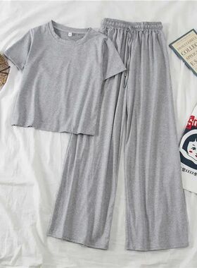 Fanceey 2 Pieces Cotton Sleepwear Women Pajama Sets Loose Ni