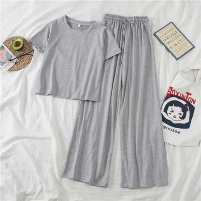 Fanceey 2 Pieces Cotton Sleepwear Women Pajama Sets Loose Ni