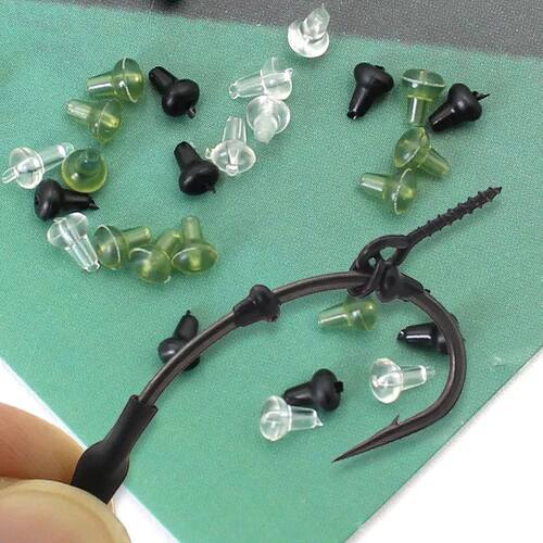 50PCS Carp Fishing Accessories Fishing Hook Stop Rubber Bead