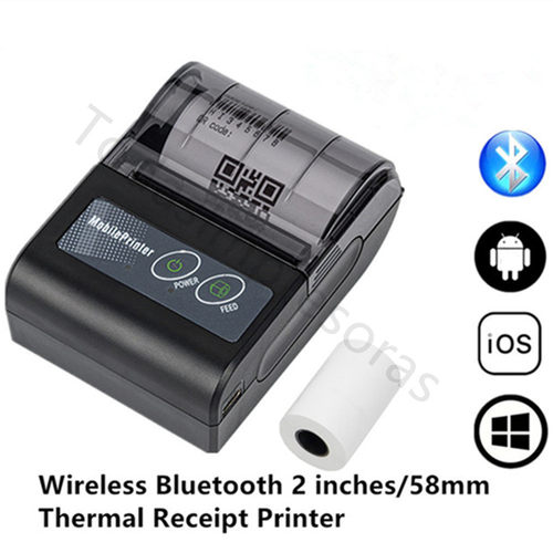 Portable Thermal Printer Wireless Receipt Printer 58mm Ink-
