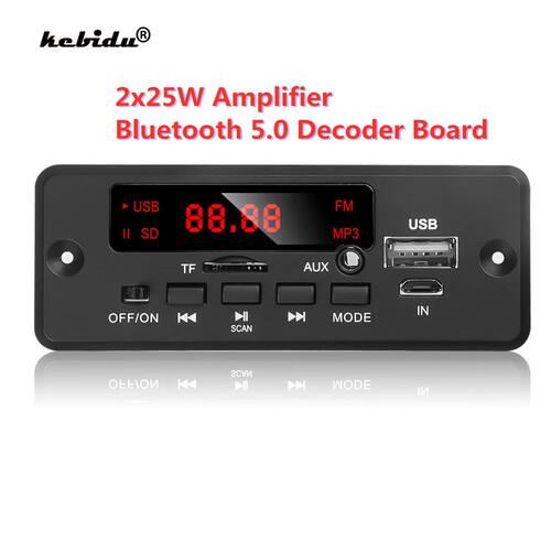Top Handsfree DC 5V 18V MP3 Decoder Board 50W Amplifier Blue