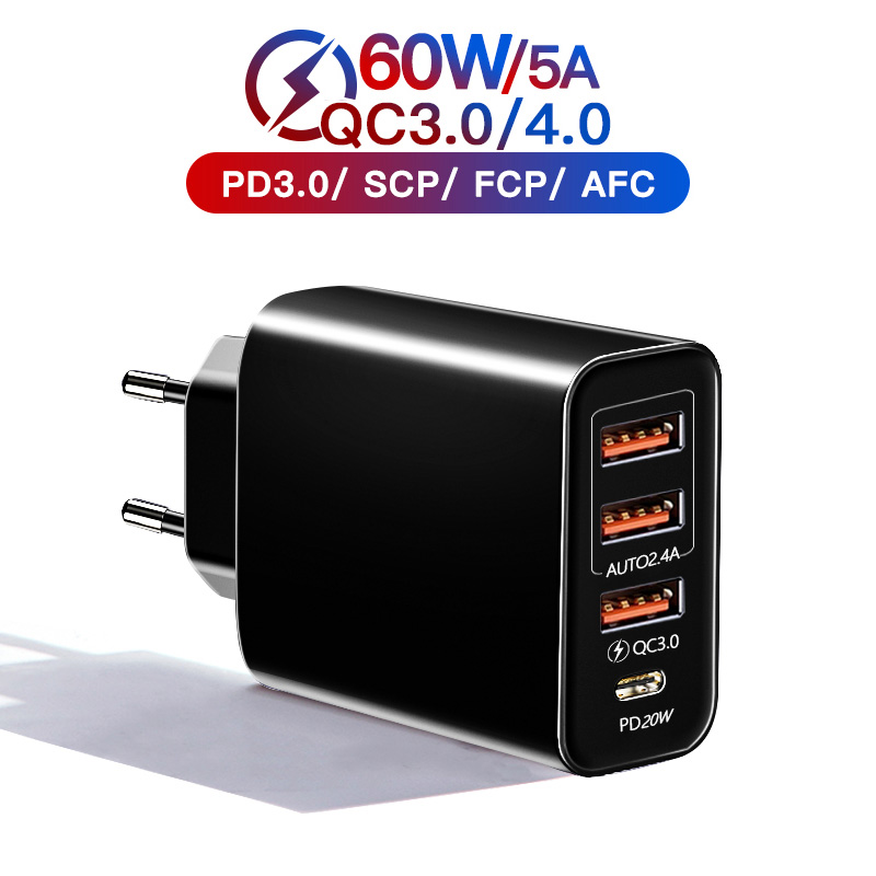 PD 20W USB Type C Charger Quick Charge 3.0 Mobile Phone Char