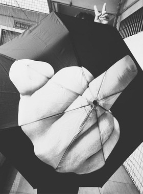 Personality Middle Finger Rain Umbrella Women Umbrella Windp