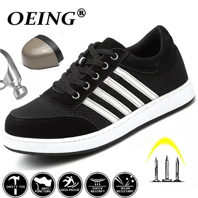 Steel Toe Work Shoes Safety Boots Anti-Smashing Anti-Slip St