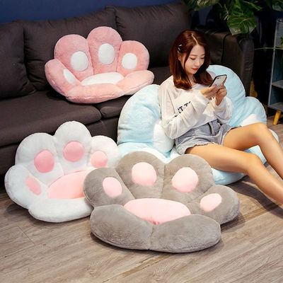 2 Sizes INS Bear&Cat Paw Pillow Animal Seat Cushion Stuffed