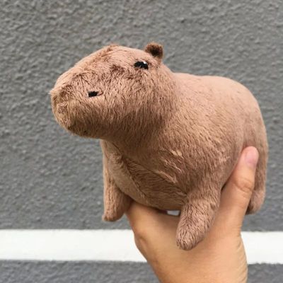 Simulation Capybara Plush Toy Cute Capybara Plushie Fluffy C