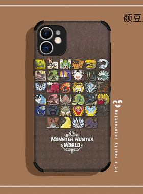 怪物猎人 雄火龙手机壳11动漫12 Pro适用XR苹果XS MAXR/8p红米K40