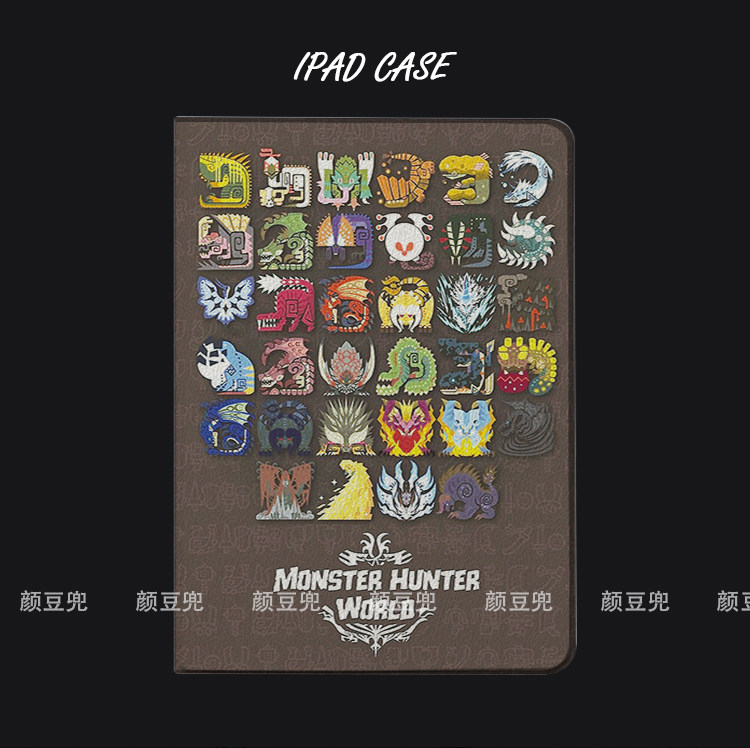 怪物猎人适用ipad10.2雄火龙air3/4保护套pro11笔槽9.7mini56华为