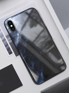 星空11 Pro适用苹果XS MAX冷淡8x手机壳7P玻璃壳SE/XR/8p华为P40