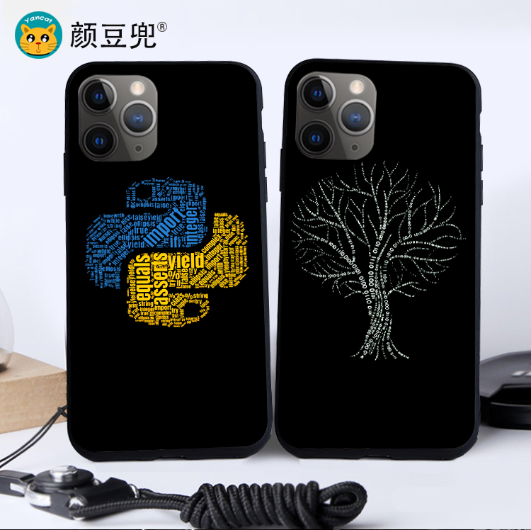 PYTHON编程01进制程序员猿 适用iphone11PRO苹果XSMAX手机壳XR/8p