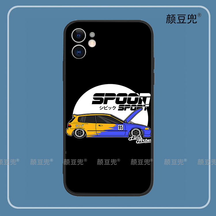 GK5思域改装赛车Spoon手机壳iPhone13适用12 Pro苹果11 XS MAXR软