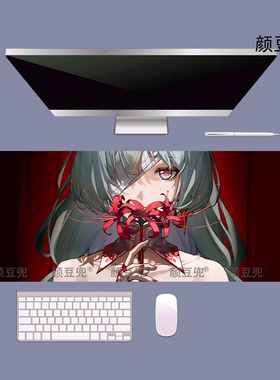 鸣潮 弗洛洛 超大号鼠标垫 键盘垫 办公电竞游戏桌垫 防滑加厚软