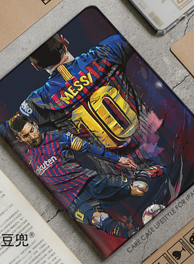 MESSI梅西10号足球衣ipad10.2适用air3/4/5保护套matepad pro11笔槽mini4/5/6小米5Pro华为M6 Pro12.9第十代