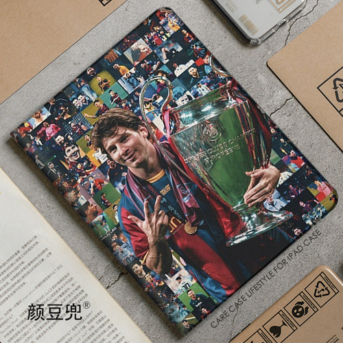 梅西MESSI足球ipad10.2适用air3/4/5 10.9寸保护套matepad pro11笔槽mini4/5/6小米5Pro华为M6第十代Pro12.9