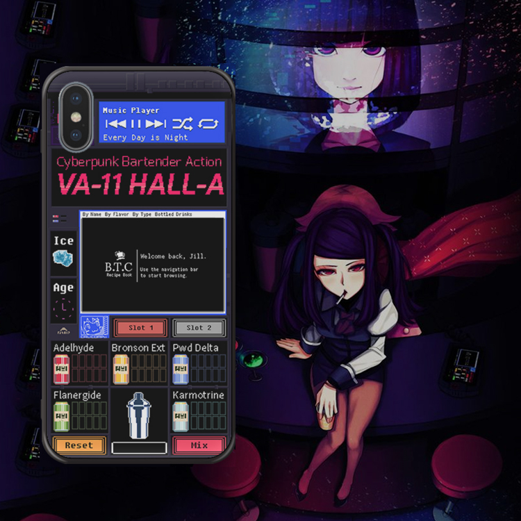 赛博朋克酒保行动VA-11 HALL-A周边11PRO适用苹果XSMAX手机壳8P40