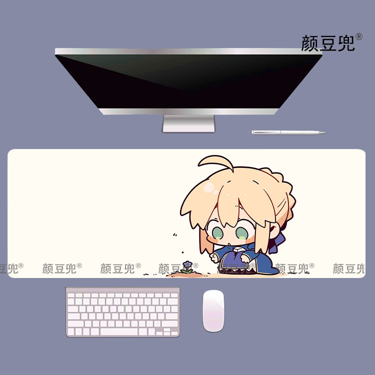 FATE吾王FGO SABER阿尔托莉 鼠标垫 电竞游戏鼠标垫 动漫周边锁边