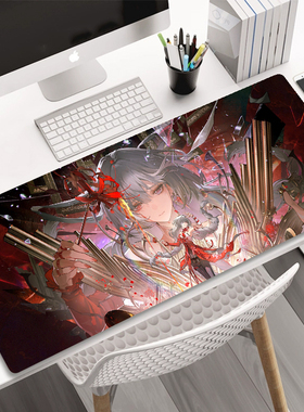 弗洛洛 鸣潮 二次元周边超大号鼠标垫 键盘电竞游戏桌垫 防滑动漫