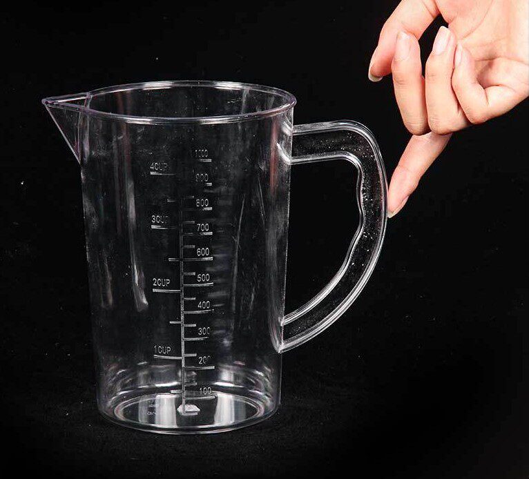 汽车美容店水剂药剂清洗剂量杯1L测量高透亚力克液体量杯勾兑