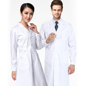 衣 护士服药店工作服男加厚款 南丁格尔白大褂长袖 女医生服收腰修身