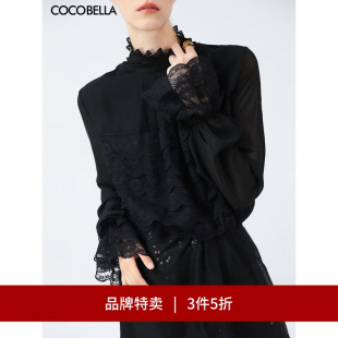 3件5折 LC7028 COCOBELLA精致优雅多层蕾丝衫 衬衫 女气质长袖