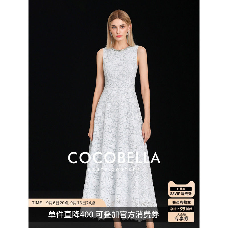 千金风重工镶钻蕾丝礼服裙图片