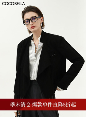 【折扣季】COCOBELLA高智感西装女可脱卸袖撞色假两件外套SI3019