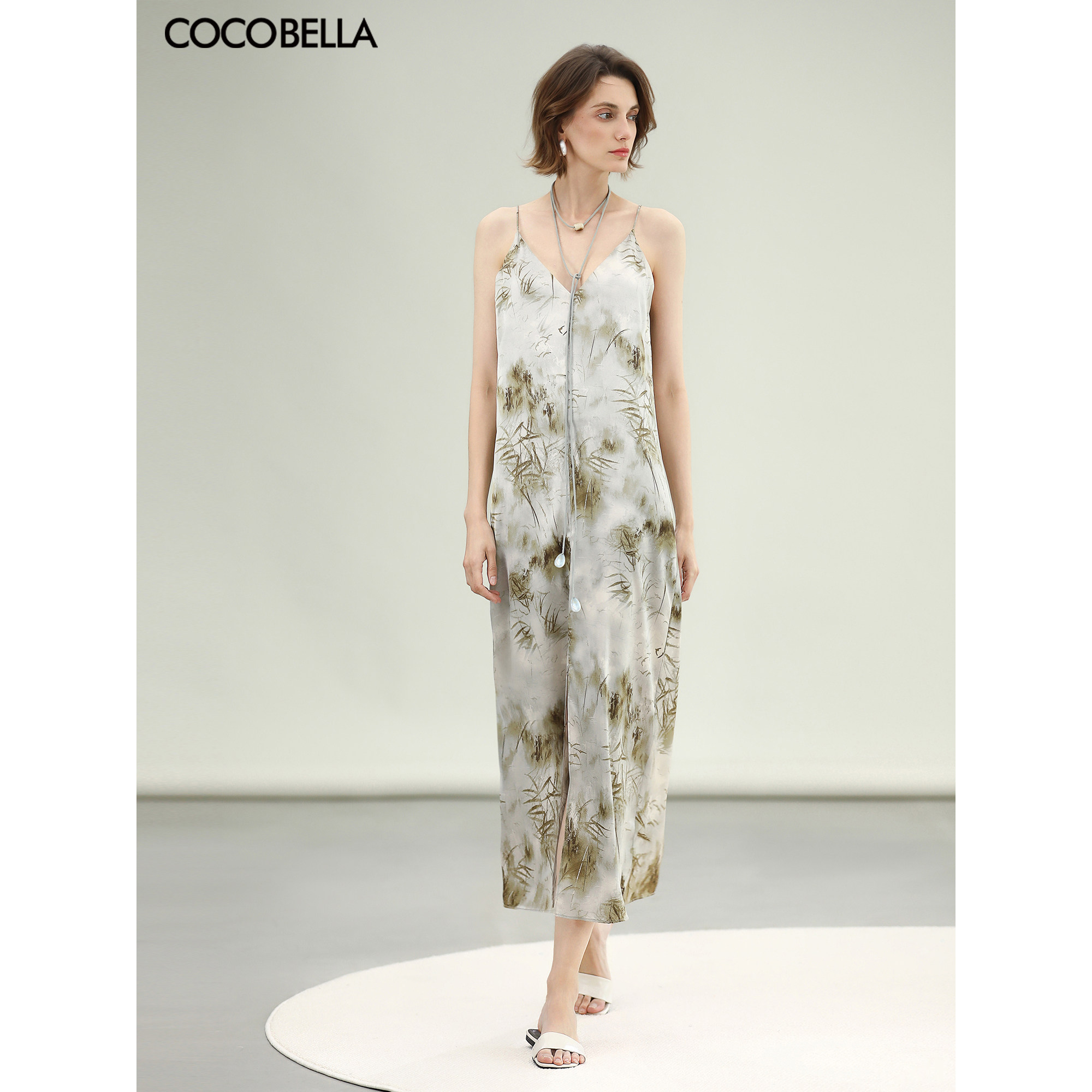 COCOBELLA新中式优雅吊带裙