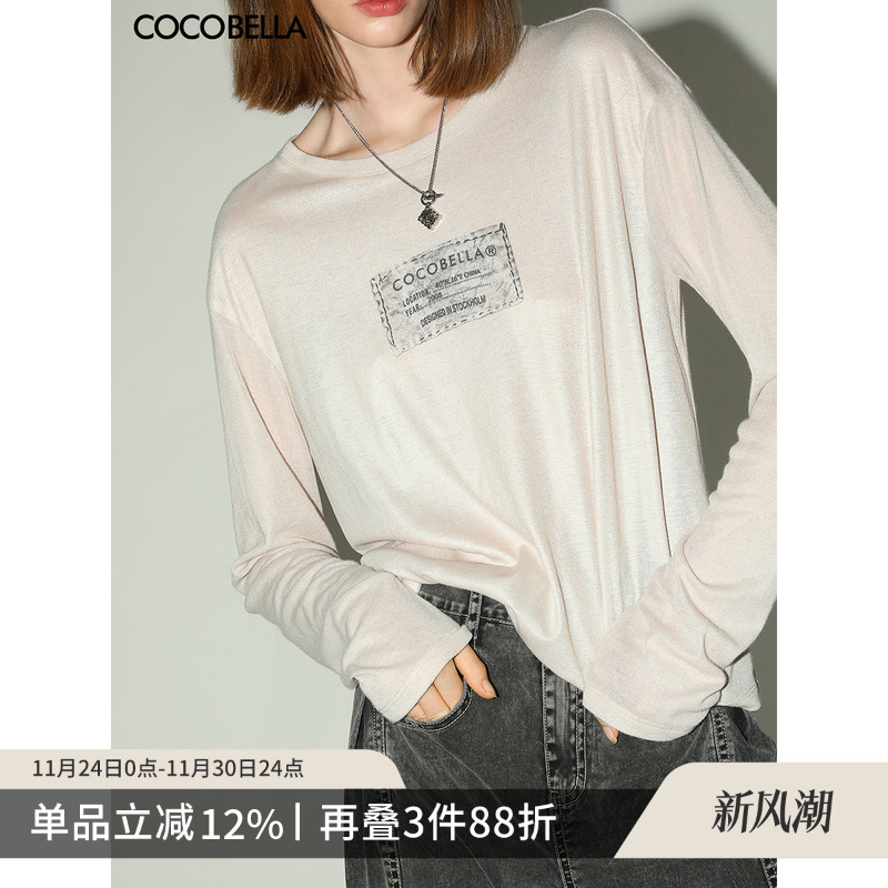 COCOBELLA3D印花长袖T恤