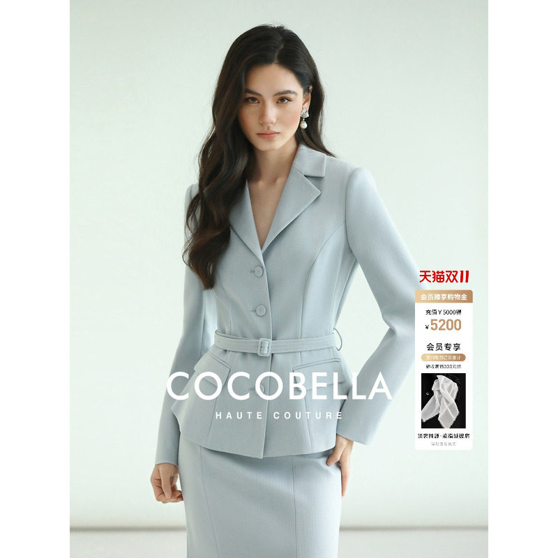 COCOBELLA【美国naia醋酸】秀场同款西装女名媛外套显瘦上衣