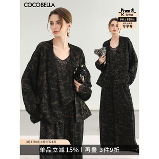 上衣SC3099 开衫 COCOBELLA奢感国风蕾丝烫金通勤外套女春新中式