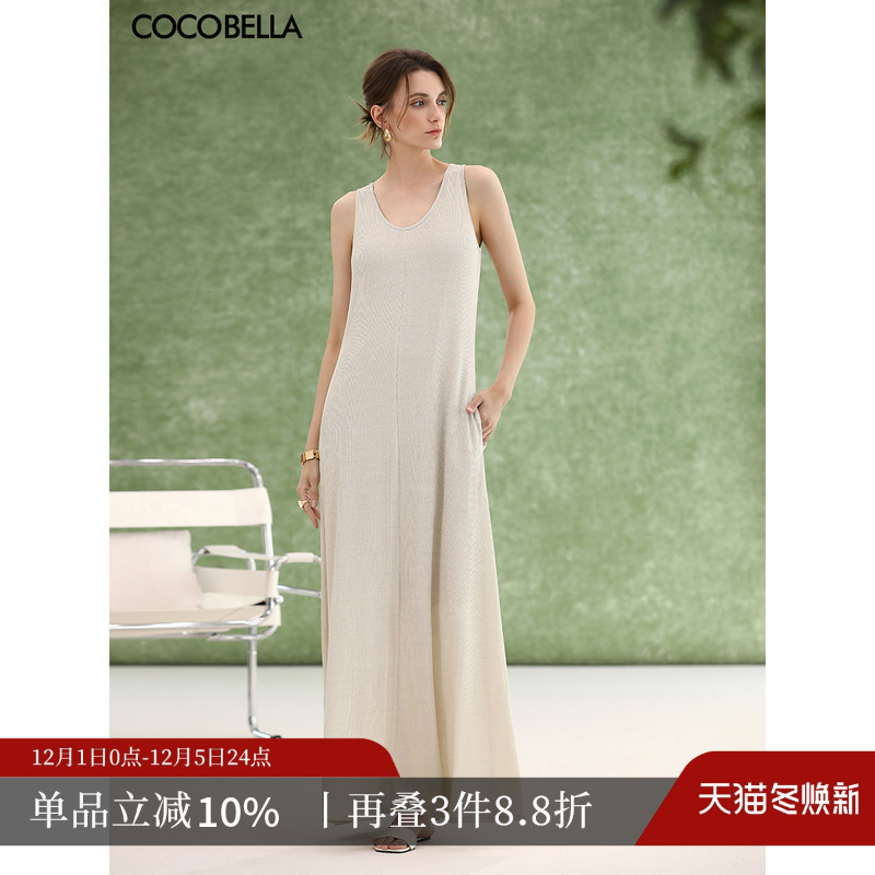 知性慵懒风银葱针织连衣裙