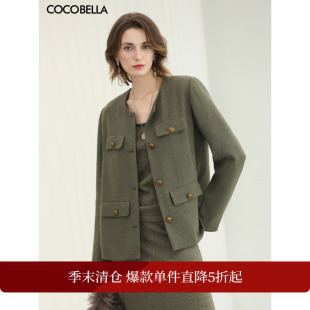 外套气质呢子西装 COCOBELLA小香风羊毛短款 大衣WL7060 折扣季
