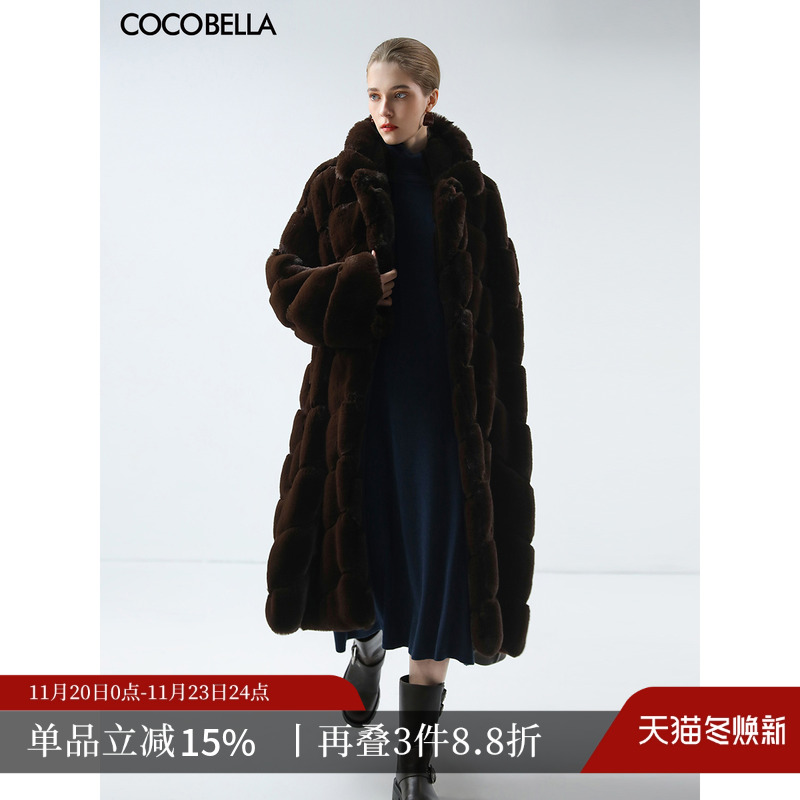 COCOBELLA丰盈环保长款皮草外套