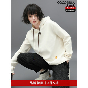 COCOBELLA温暖蓄热连帽套头卫衣女自发热休闲帽衫 SE531 3件5折
