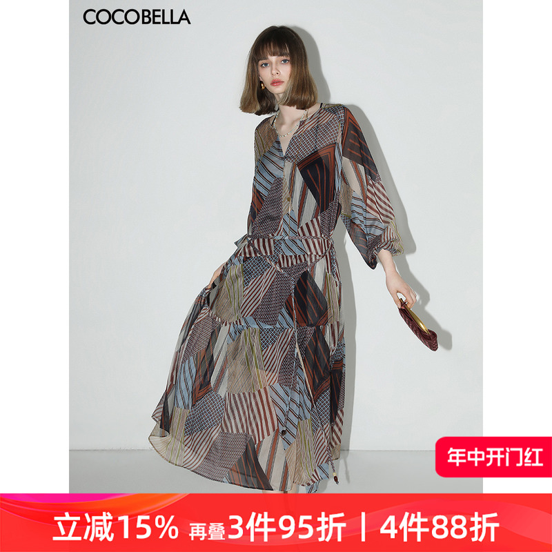 COCOBELLA波普印花连衣裙