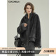 COCOBELLA轻奢拉贡皮草风格 外套女秋冬仿皮毛一体外套FU3105