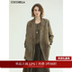 COCOBELLA老钱风炒色晕染宽松廓形西装 女微透视休闲外套SI3030