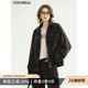 COCOBELLA简约宽松灯芯绒衬衫 女保暖通勤休闲翻领外套SR3078