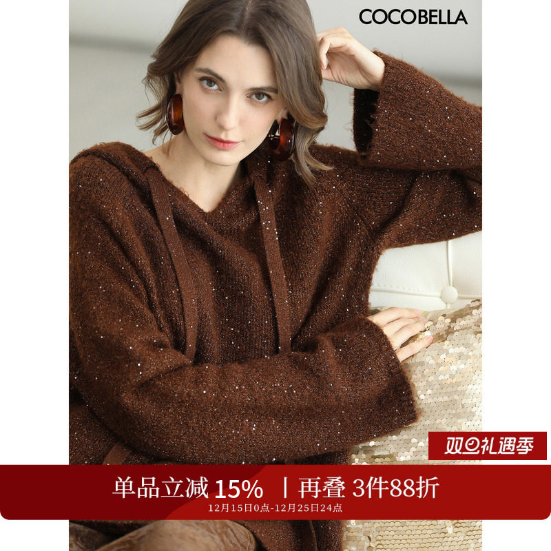 �ۻ��㣺COCOBELLA��Ƭͨ����Ŵë��Ů�ɳڸб�ů������ñ��֯��MZ579 743.31Ԫ��3��(��247.77Ԫ/��)