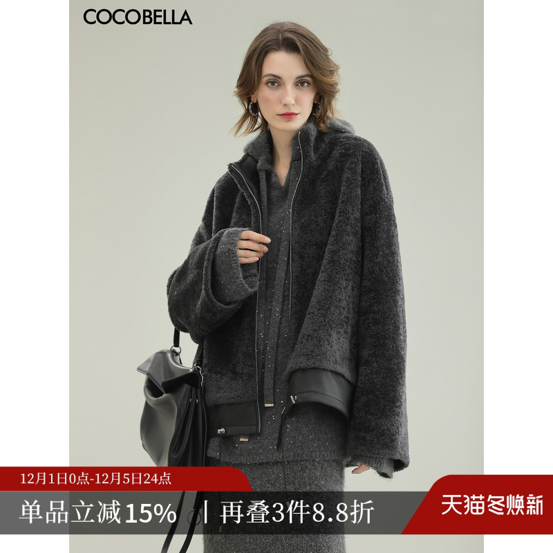 皮草风格仿皮毛一体外套