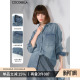 宽松休闲外套DN60 女26春时尚 COCOBELLA复古水洗渐变长袖 牛仔衬衫