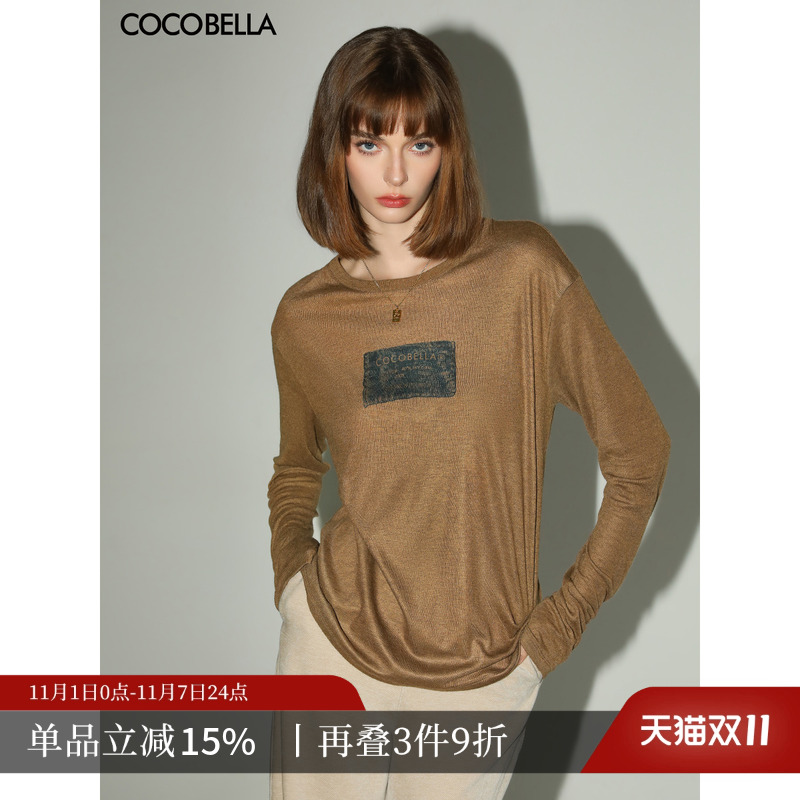 COCOBELLA3D印花长袖T恤