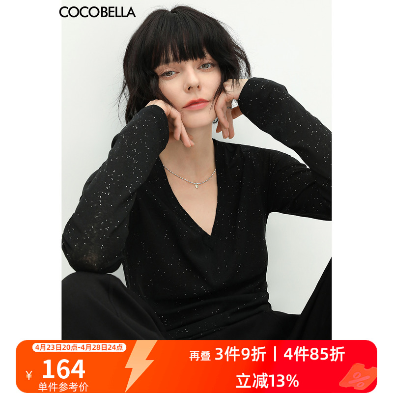 COCOBELLA两穿领型亮片针织衫