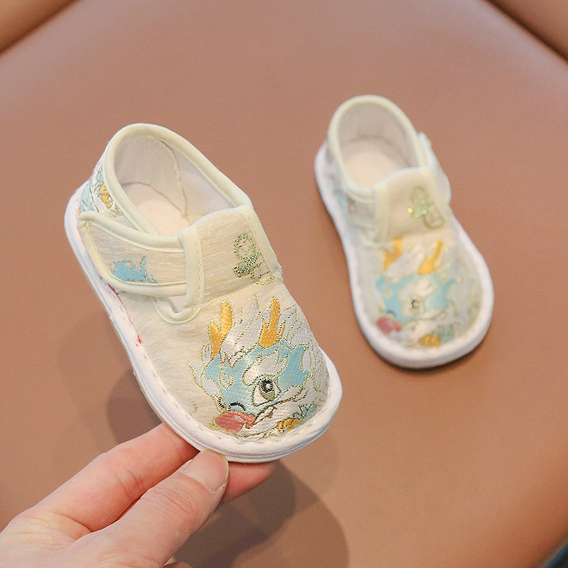 国风汉服鞋子男童手工布鞋儿童老北京宝宝周岁中式鞋千层底唐装鞋