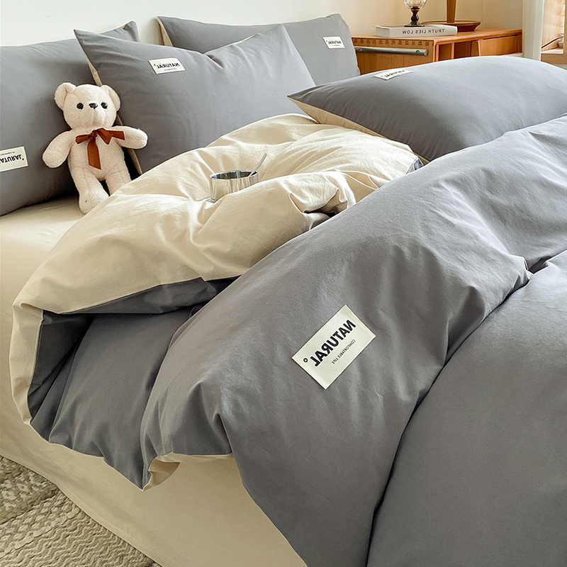 纯棉水洗棉被套单件全棉