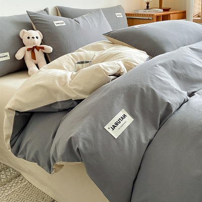 纯棉水洗棉被套单件全棉