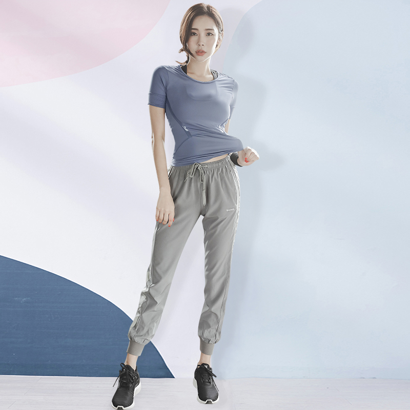 运动服女夏季2023新款专业高端显瘦晨跑步健身衣遮肉速干瑜伽套装
